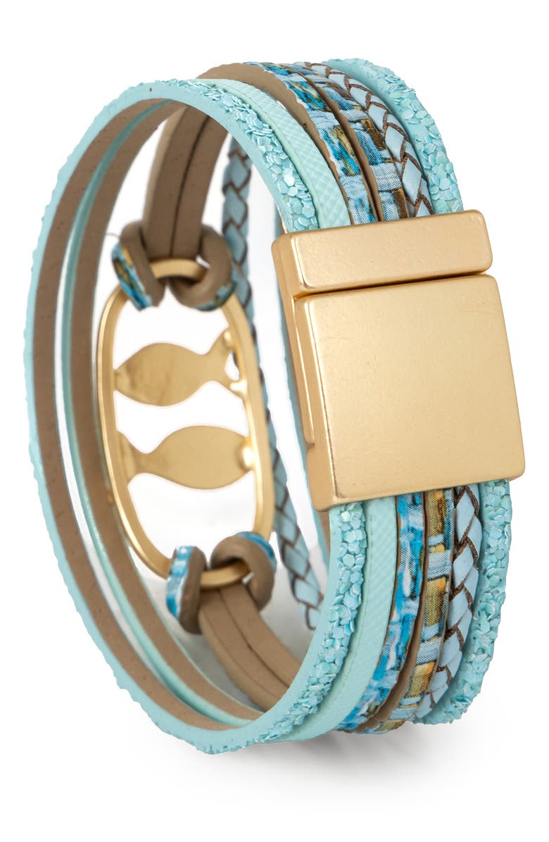 SAACHI Fish Multistrand Bracelet, Alternate, color, Turquoise