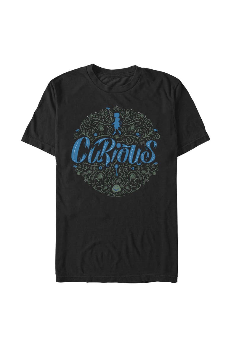 Men's Curious Floral Circle Short Sleeve T-Shirt, Main, color, Black