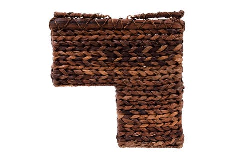 Woven BacBac Leaf Stair Basket, Natural