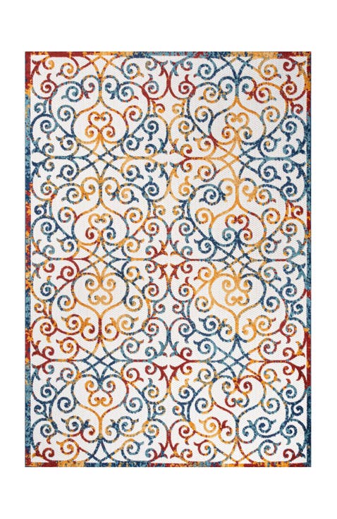 Atrani Scroll Trellis Indoor/Outdoor Area Rug