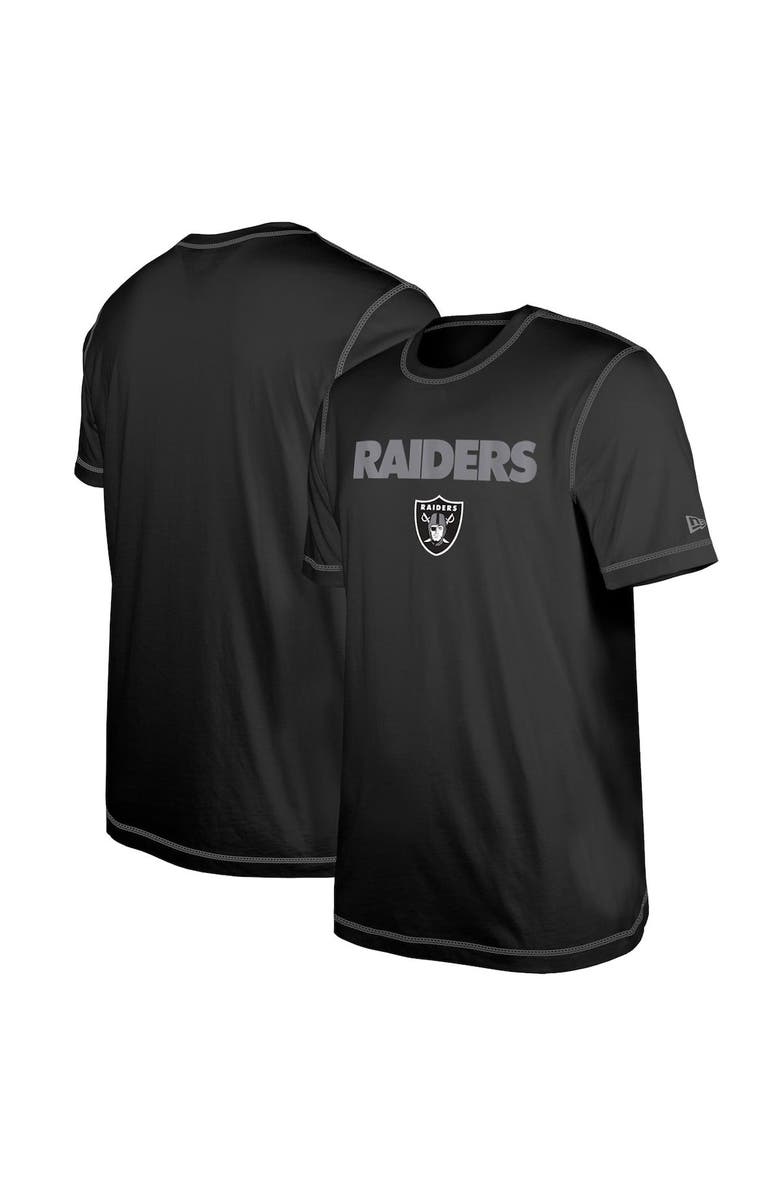 New Era Men's New Era  Black Las Vegas Raiders Third Down Puff Print T-Shirt, Main, color, Black