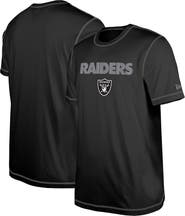 New Era Men's New Era Black Las Vegas Raiders Third Down Puff Print T-Shirt
