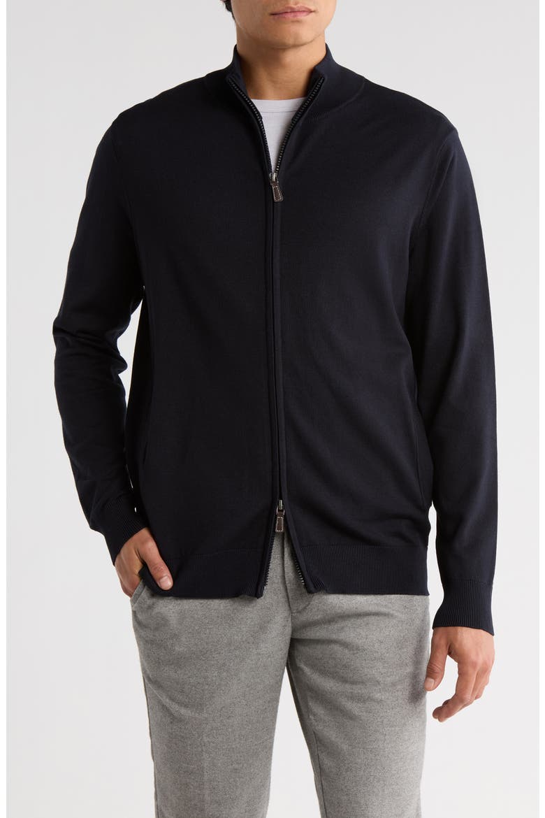 Full Zip Sweater, Main, color, NAVY