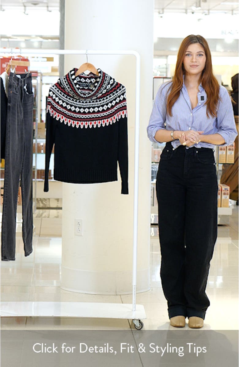 Fair Isle Cotton Turtleneck Sweater, sales video thumbnail