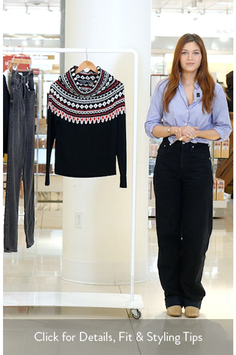 Fair Isle Cotton Turtleneck Sweater video