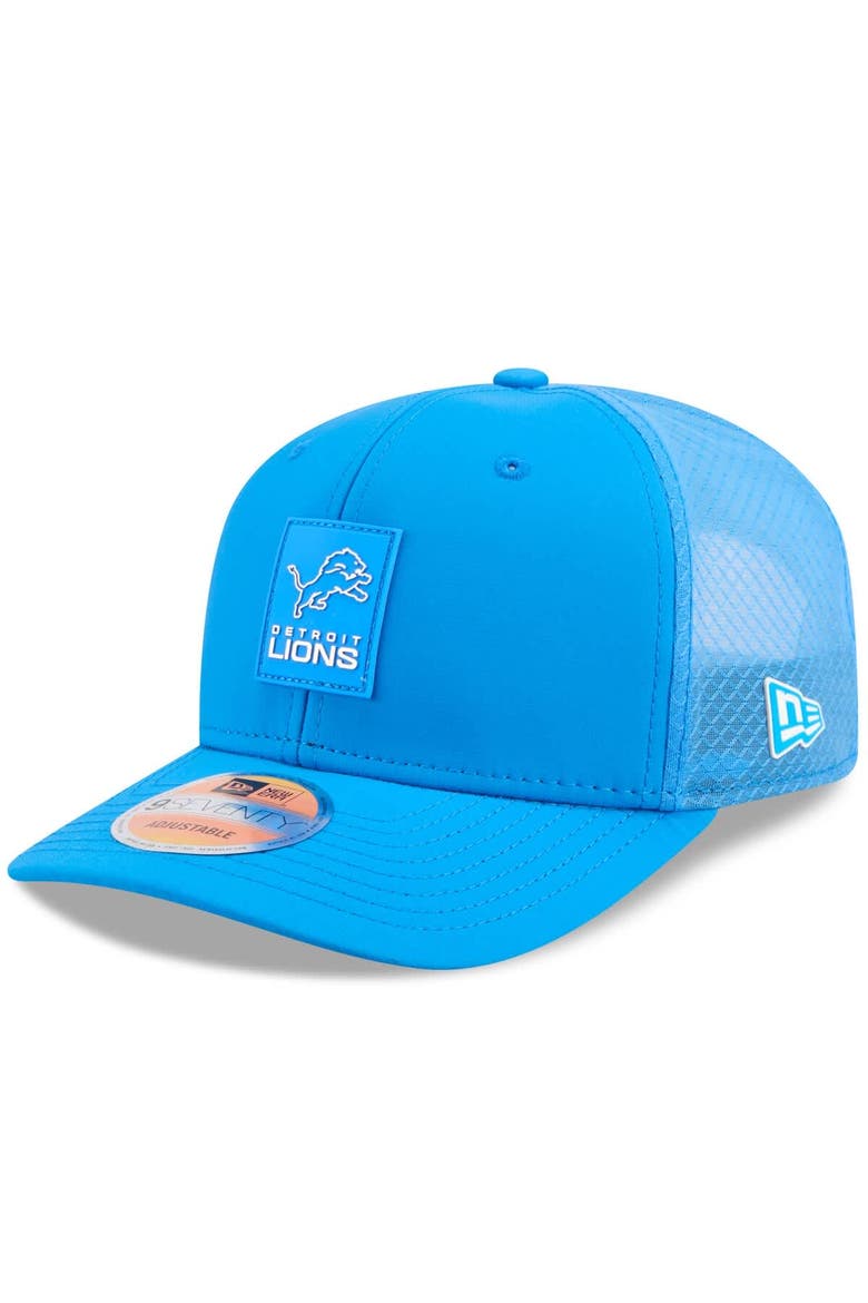 Men's New Era Blue Detroit Lions 2025 Sideline  9SEVENTY Trucker Adjustable Hat, Main, color, Blue