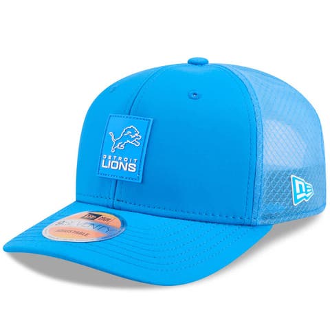 Men's New Era Blue Detroit Lions 2025 Sideline  9SEVENTY Trucker Adjustable Hat