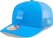 New Era Men's New Era Blue Detroit Lions 2025 Sideline  9SEVENTY Trucker Adjustable Hat
