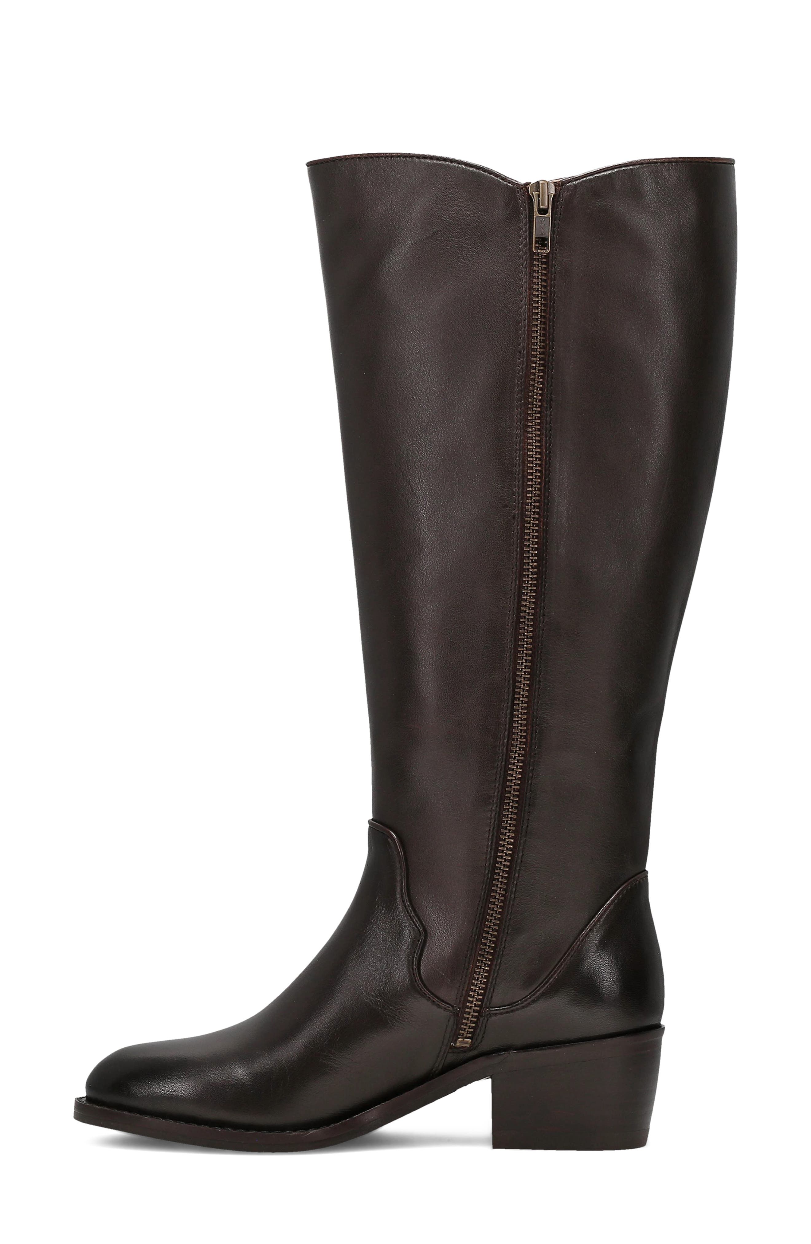 Carson 2 Piping Knee High Boot, Alternate, color, DARK BROWN