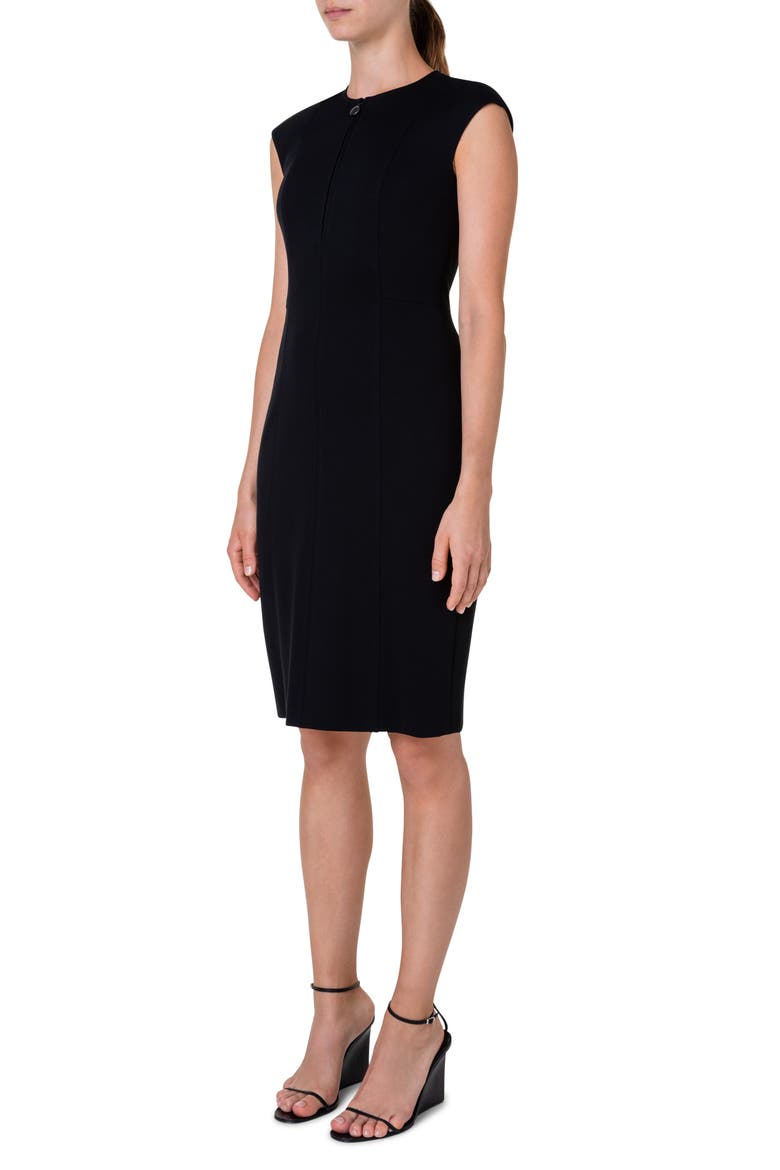 Cap Sleeve Sheath Dress, Alternate, color, BLACK