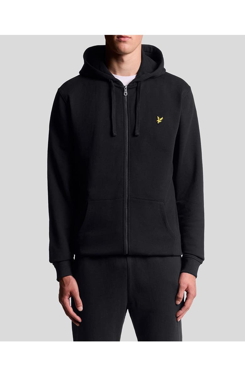 Lyle & Scott Zip Through Hoodie, Alternate, color, Jet Black