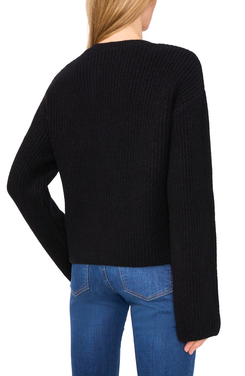 Ted Baker Three Bow Cardigan, Alternate, color, Rich Black