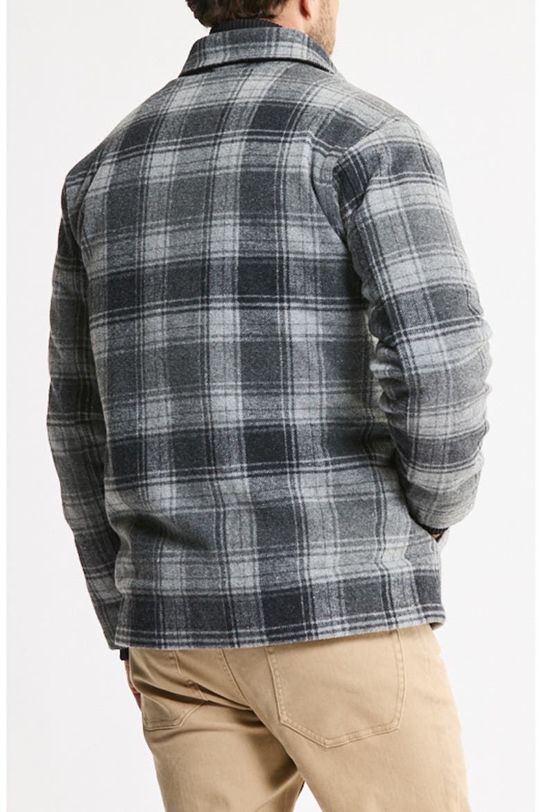 Shirt Jacket with Faux Fur Lining, Alternate, color, GREY BLACK PLAID