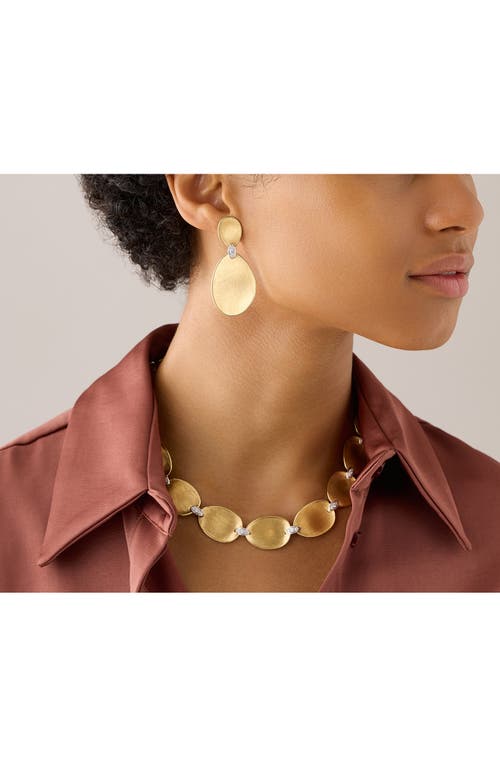 Marco Bicego Lunaria Diamond Drop Earrings In Gold