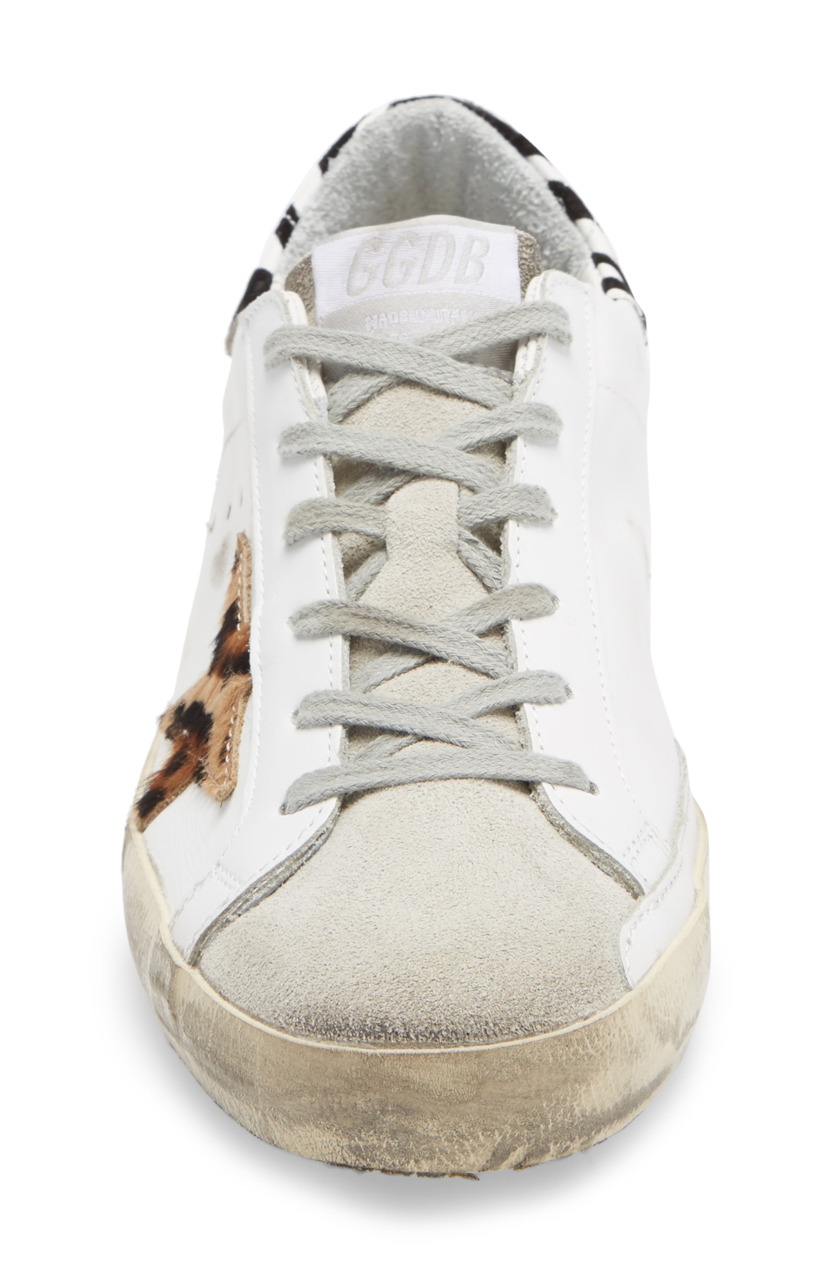 Golden Goose Superstar Genuine Calf Hair Animal Print Sneaker, Alternate, color, 