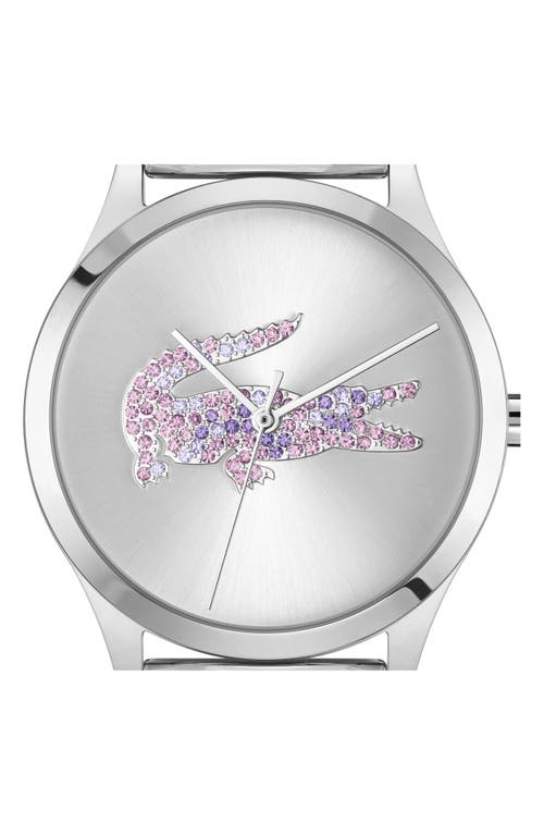 Lacoste Crocodelle Mesh Strap Watch, 36mm In Metallic