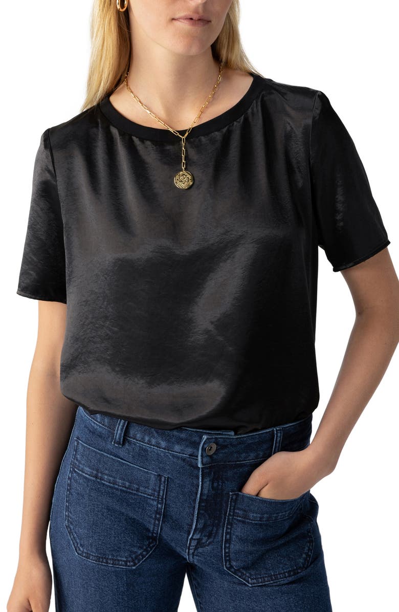 Sanctuary Timeless Satin Top, Main, color, 