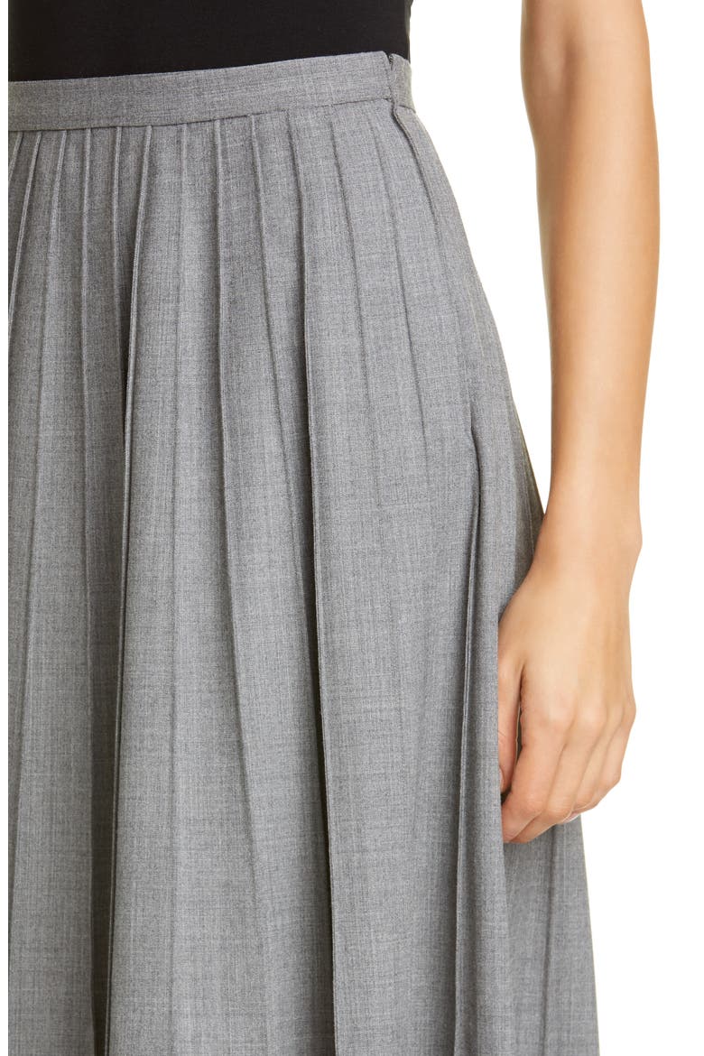 Pleated A-Line Skirt, Alternate, color, BANKER MELANGE