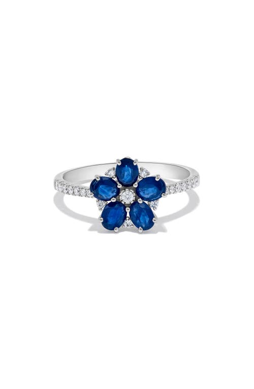 H.j. Namdar Sapphire & Diamond Floral Ring