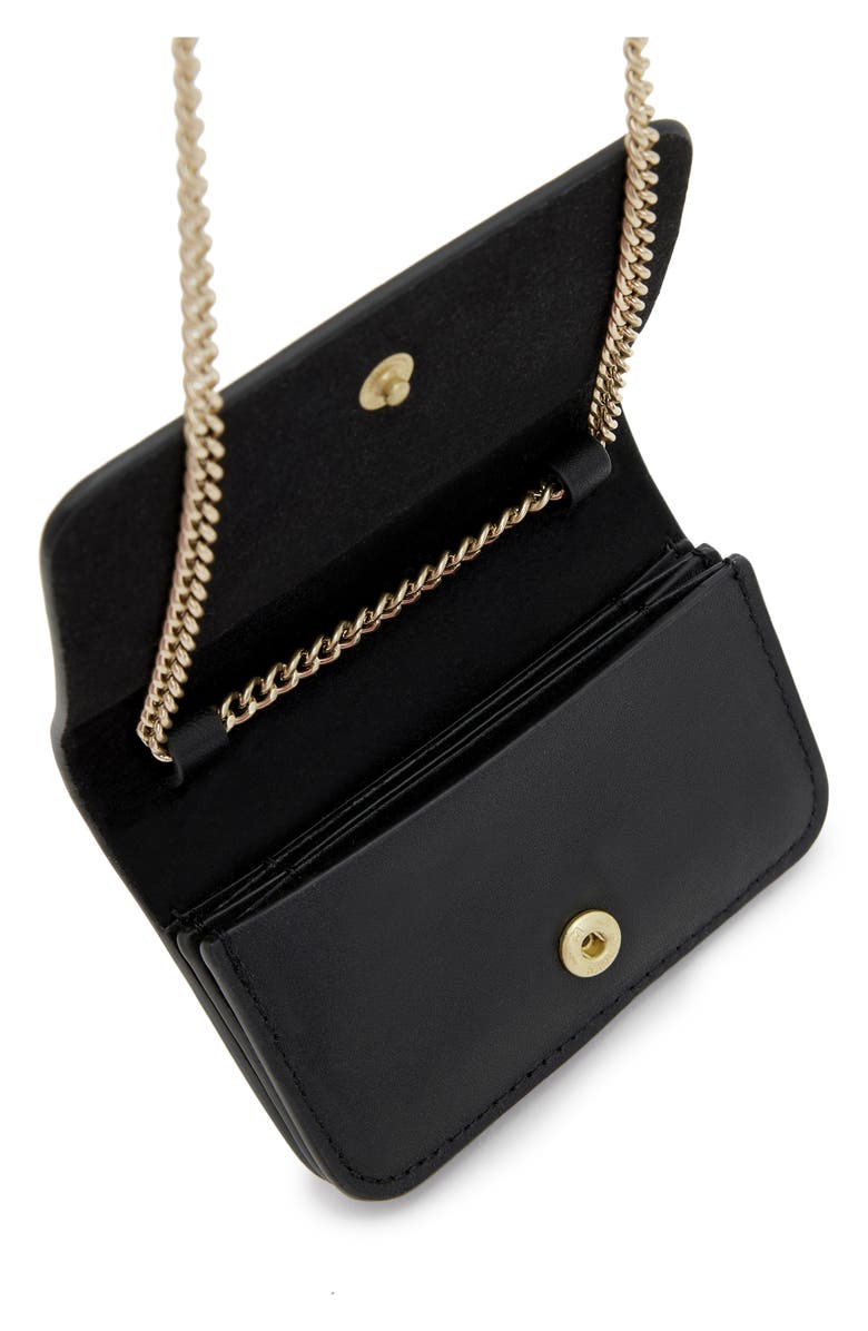 AllSaints Honore Stud Leather Card Holder, Alternate, color, 