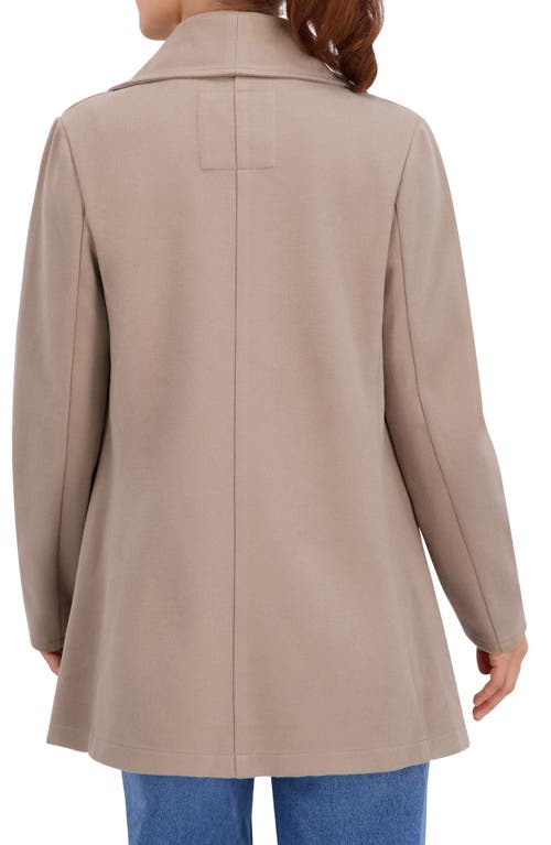 Ookie & Lala Faux Wool Drape Jacket In Brown