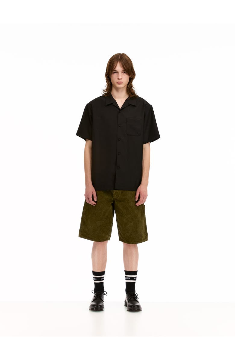 vowels Mohair Poplin Shirt, Alternate, color, Black