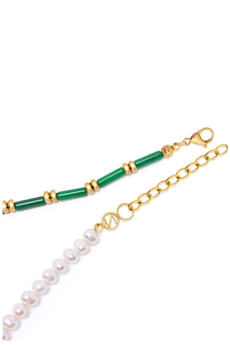 Pearl Choker, Alternate, color, Green Jade