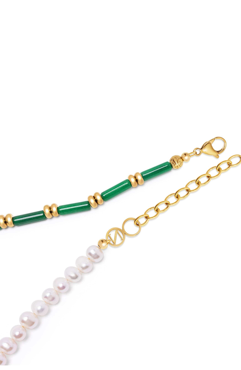 Nialaya Pearl Choker, Alternate, color, Green Jade