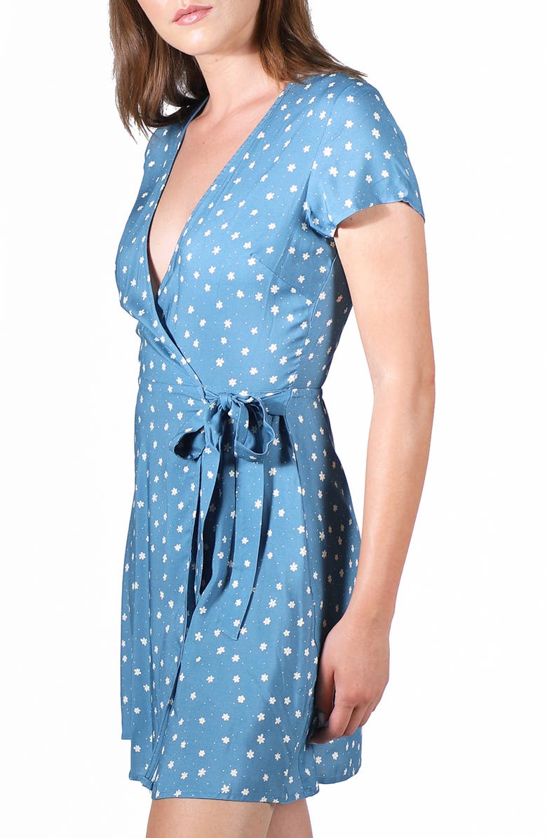 Lira Clothing Daisy Wrap Minidress, Alternate, color, 
