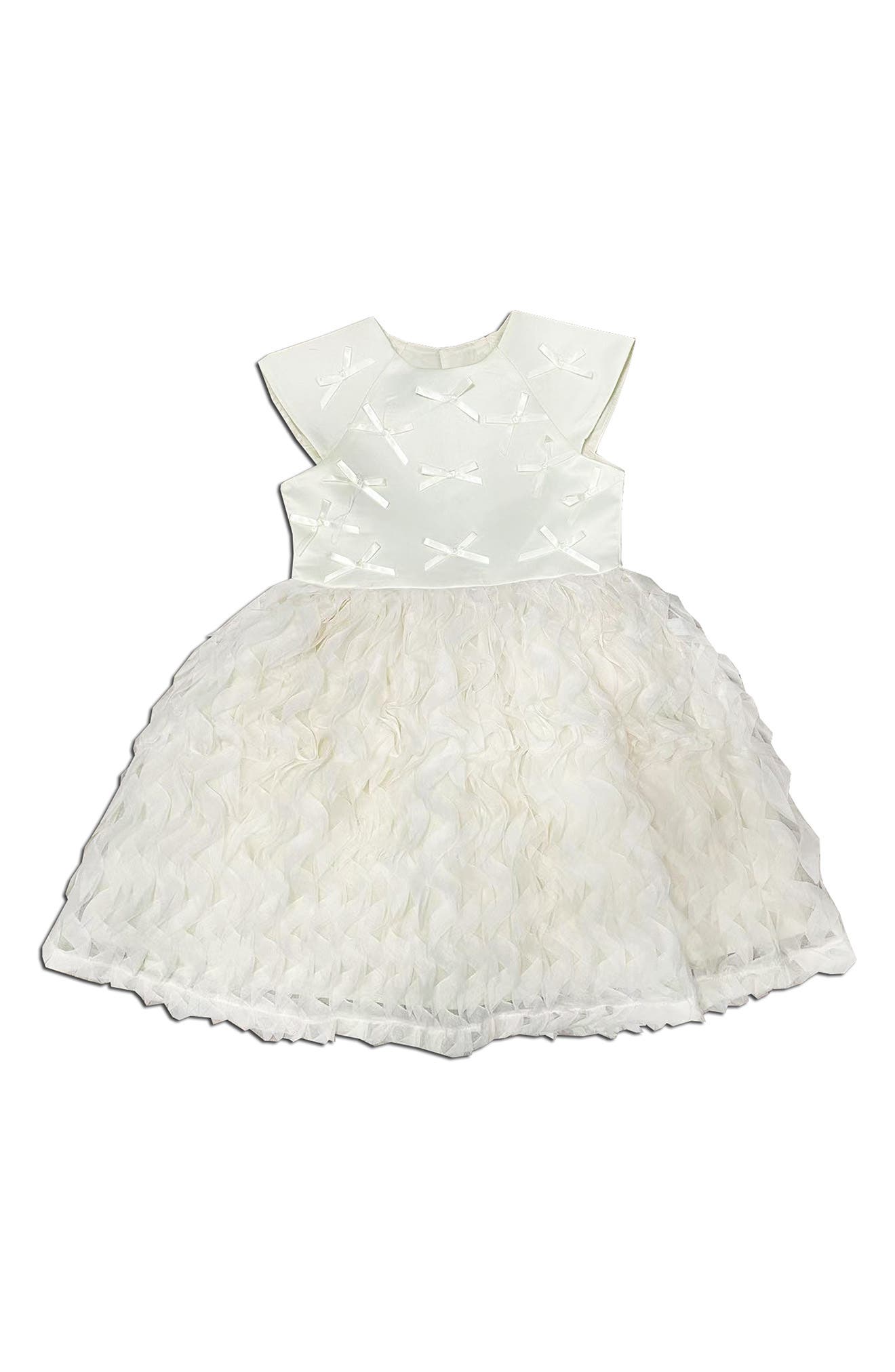 JOE-ELLA Kids' Bow Textured Dress