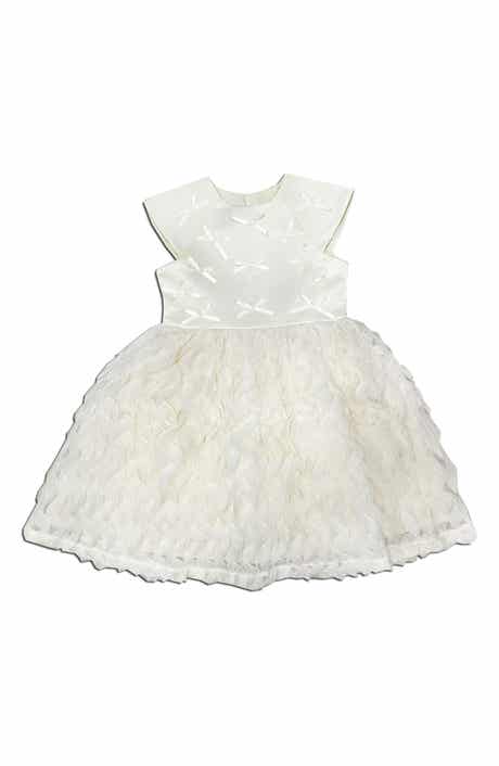 JOE-ELLA Kids' Bow Textured Dress