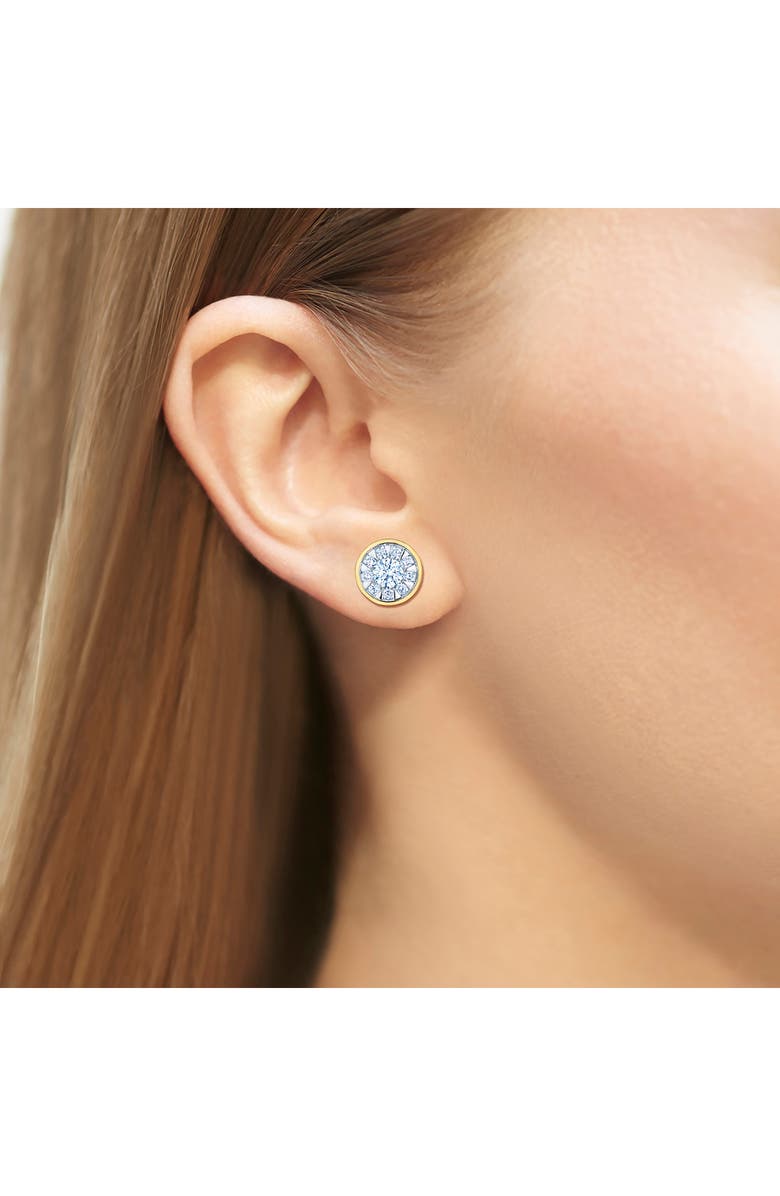 Kwiat Sunburst Diamond Stud Earrings, Alternate, color, Yellow Gold