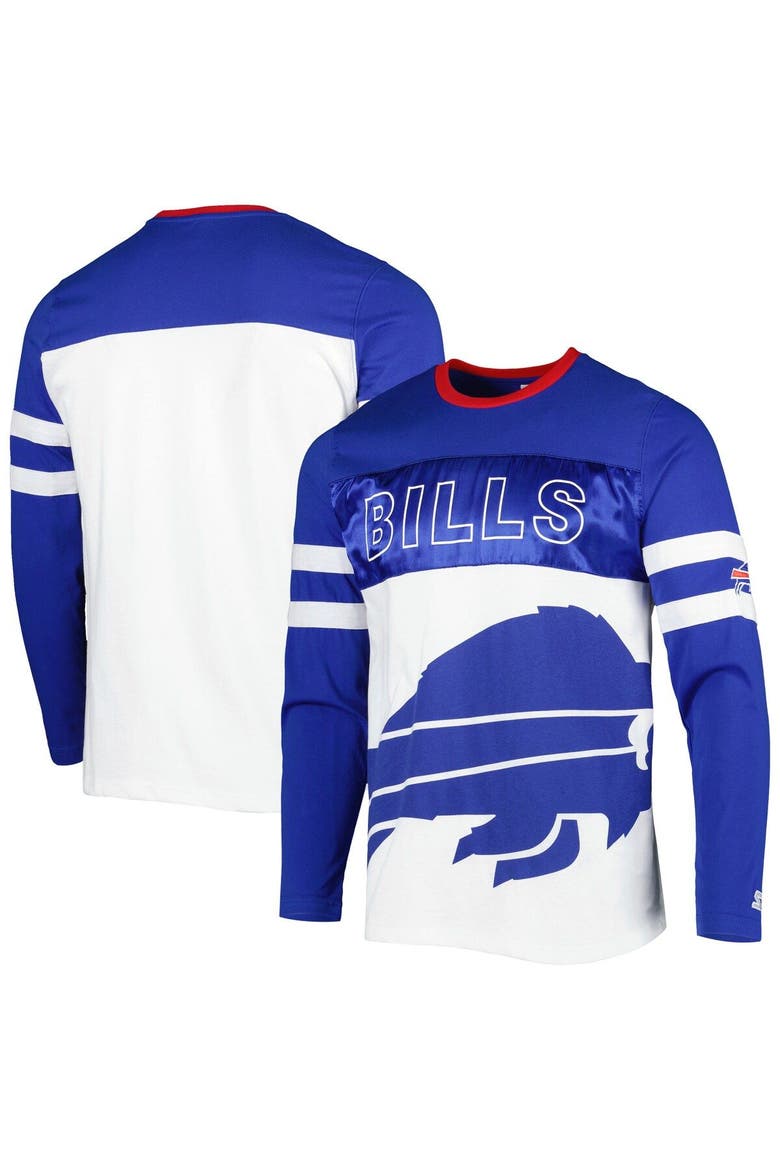 Men's Starter Royal/White Buffalo Bills Halftime Long Sleeve T-Shirt, Main, color, Royal