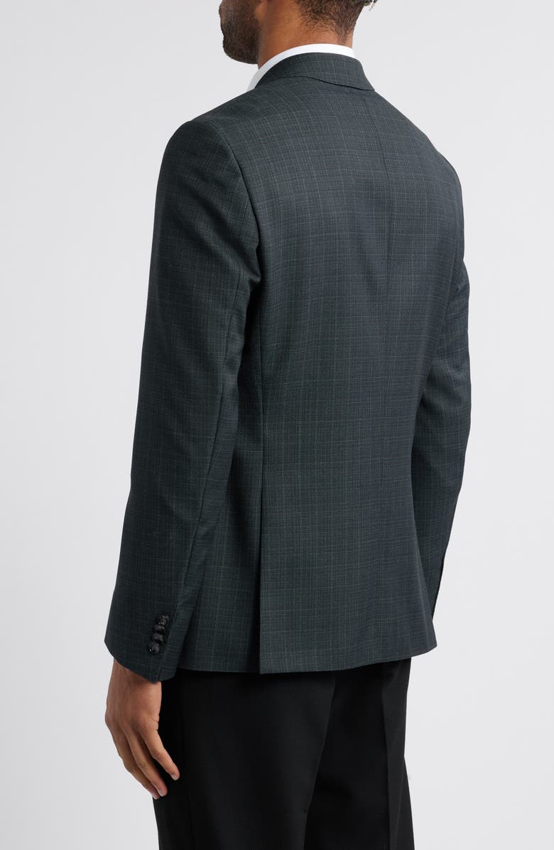 BOSS Hutson Windowpane Check Wool Sport Coat, Alternate, color, Open Green