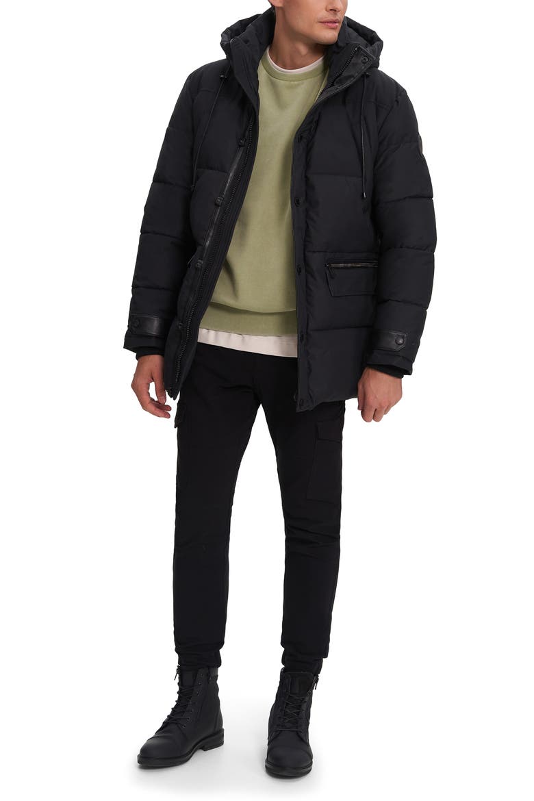 Russel Hooded Parka Jacket, Alternate, color, BLACK