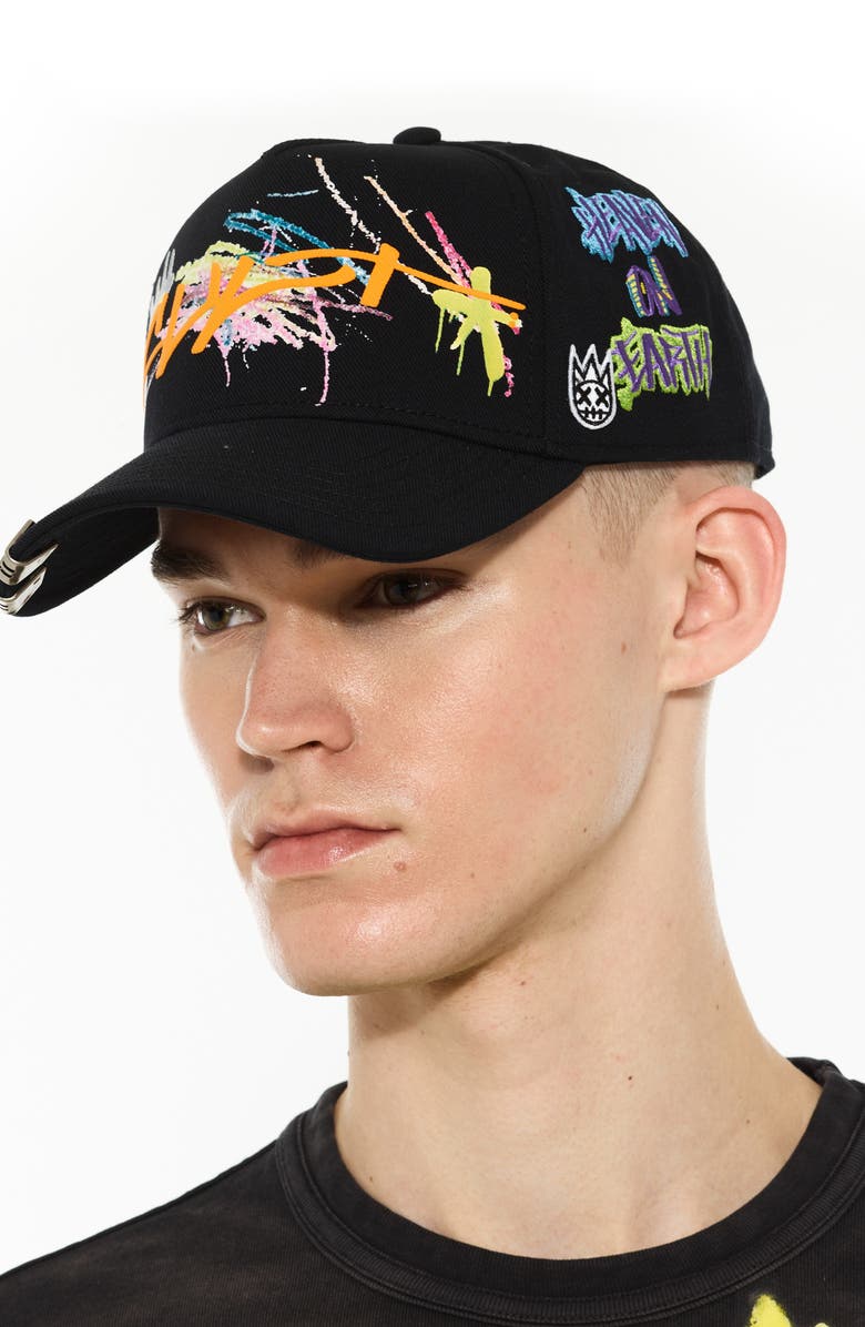 Cult of Individuality Logo Graphic Trucker Hat, Alternate, color, Black