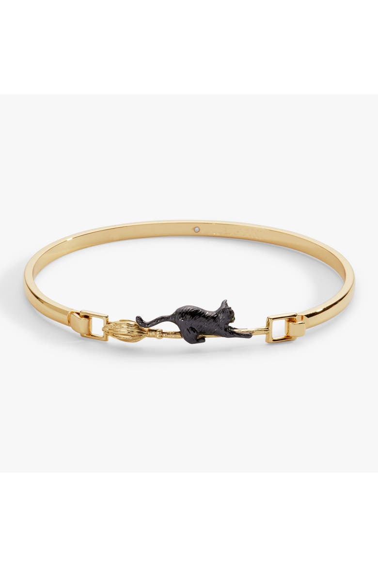 Celestial Cat Tension Bangle, Alternate, color, Gold