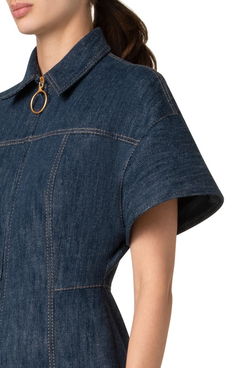 Akris punto Denim Polo Dress, Alternate, color, 