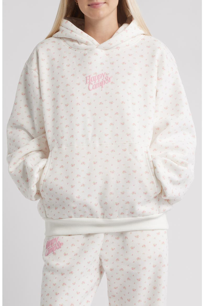 Garden Confetti Core Graphic Hoodie, Main, color, FROST WHITE