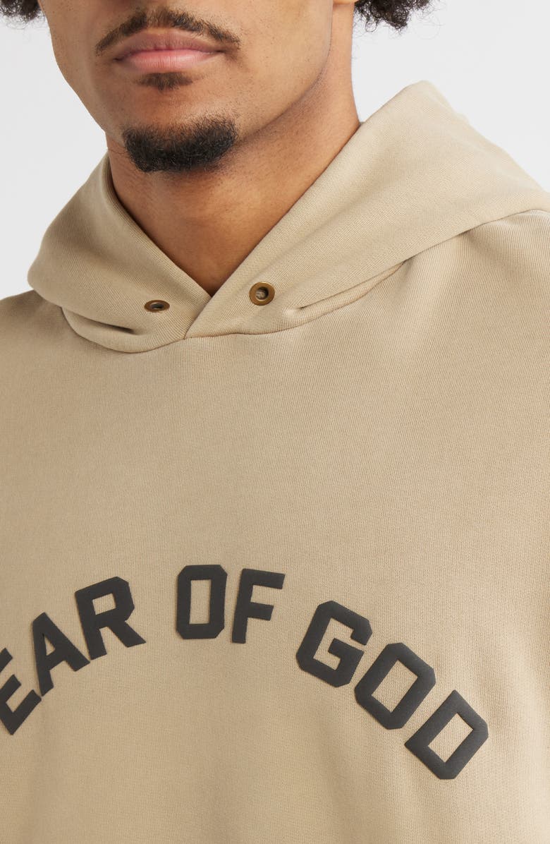 Fear of God Essentials '90s Fit Training Logo Hoodie, Alternate, color, Faded Dune
