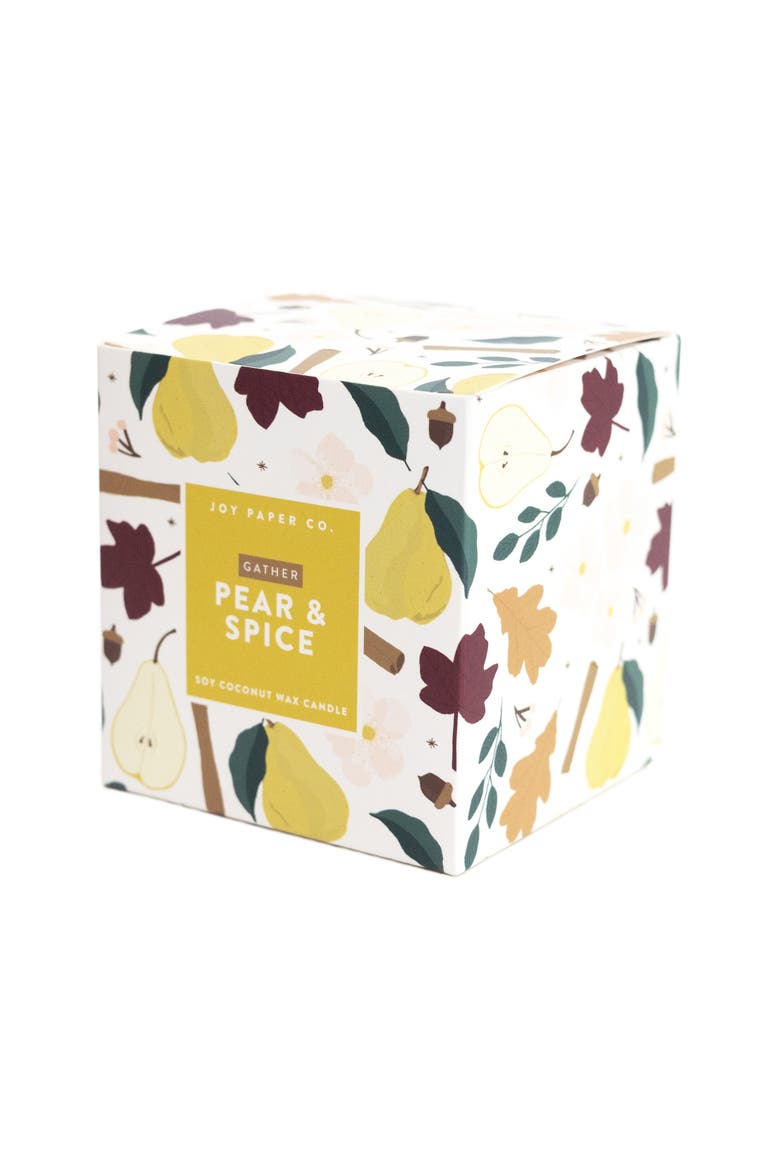 Gather Pear Spice Blend Coconut Soy Candle, Alternate, color, White Glass Tumbler