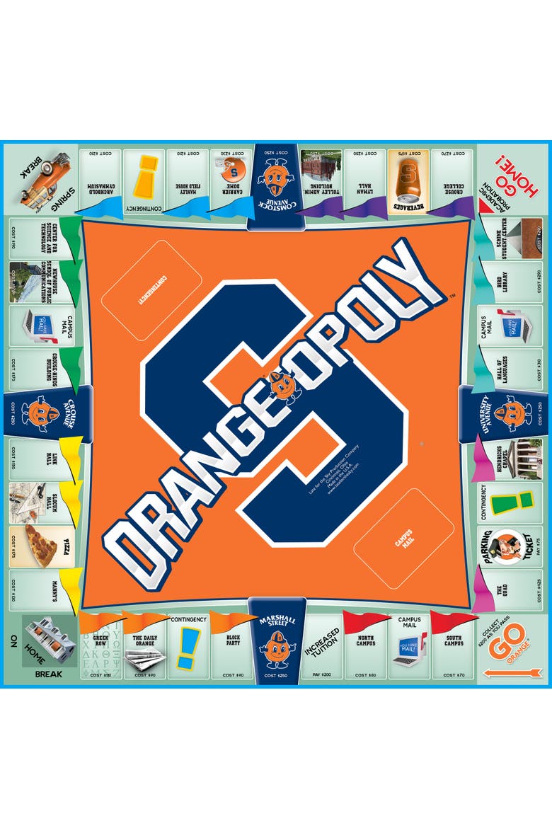 Syracuse University Orangeopoly Monopoly Board Game, Alternate, color, Multicolored