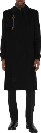 Long Cotton Nylon Trench Coat