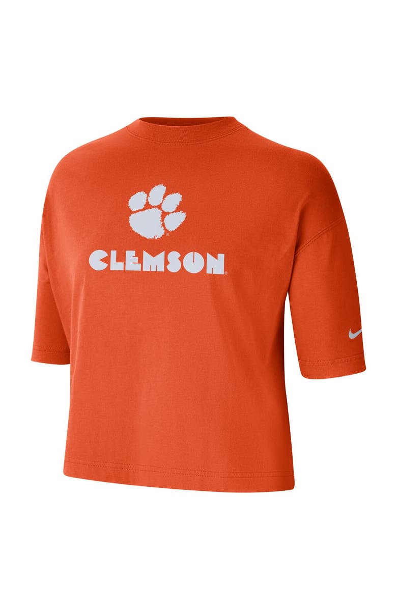 Nike Women's Nike Orange Clemson Tigers Crop Performance T-Shirt, Alternate, color, Orange