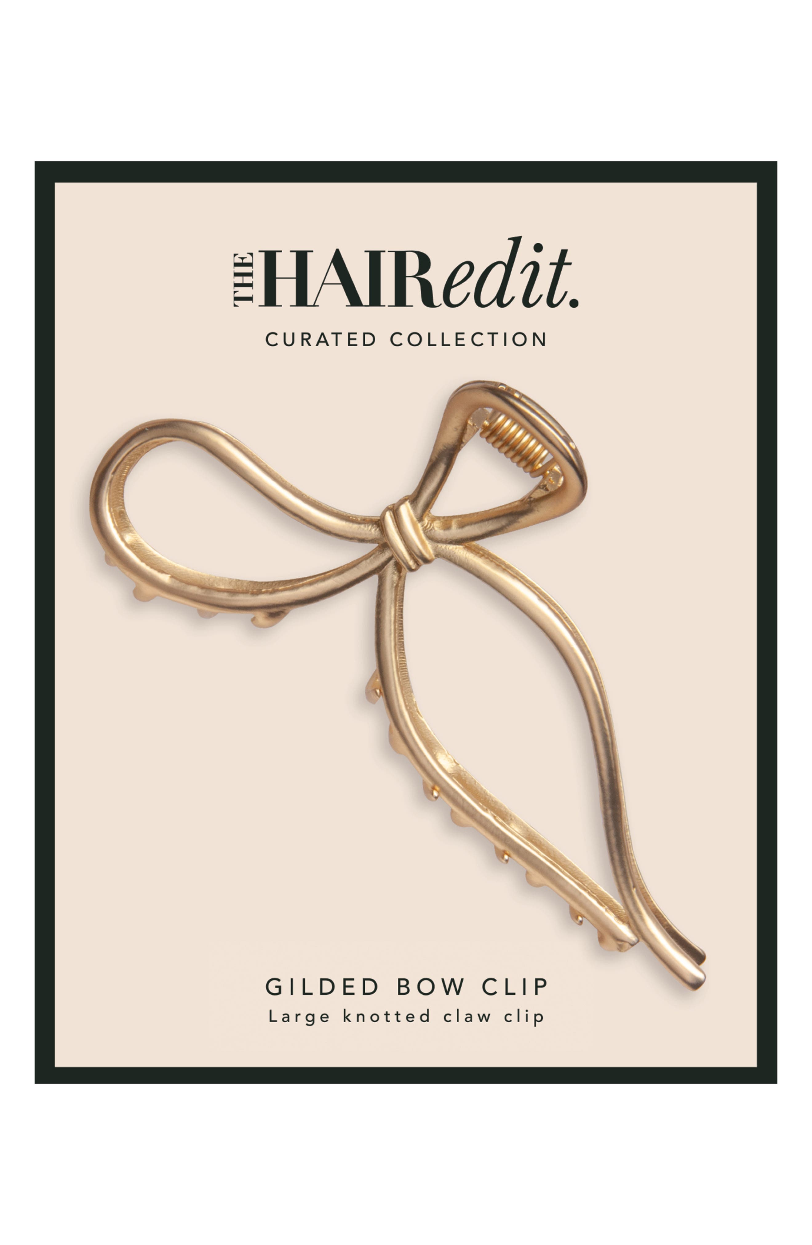 The Hair Edit Gilded Bow Claw Clip