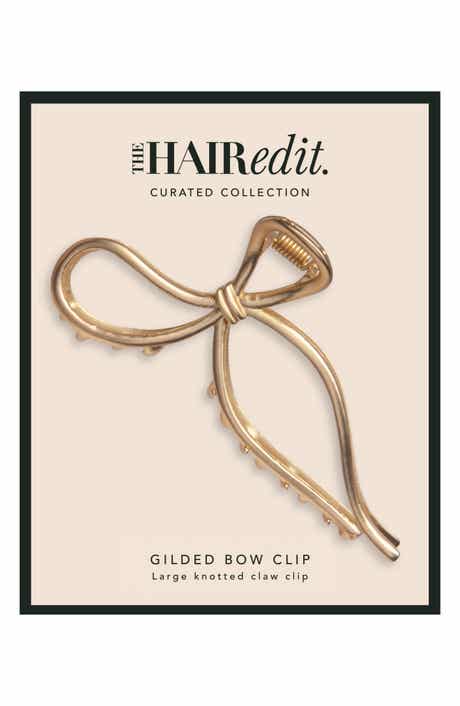 The Hair Edit Gilded Bow Claw Clip