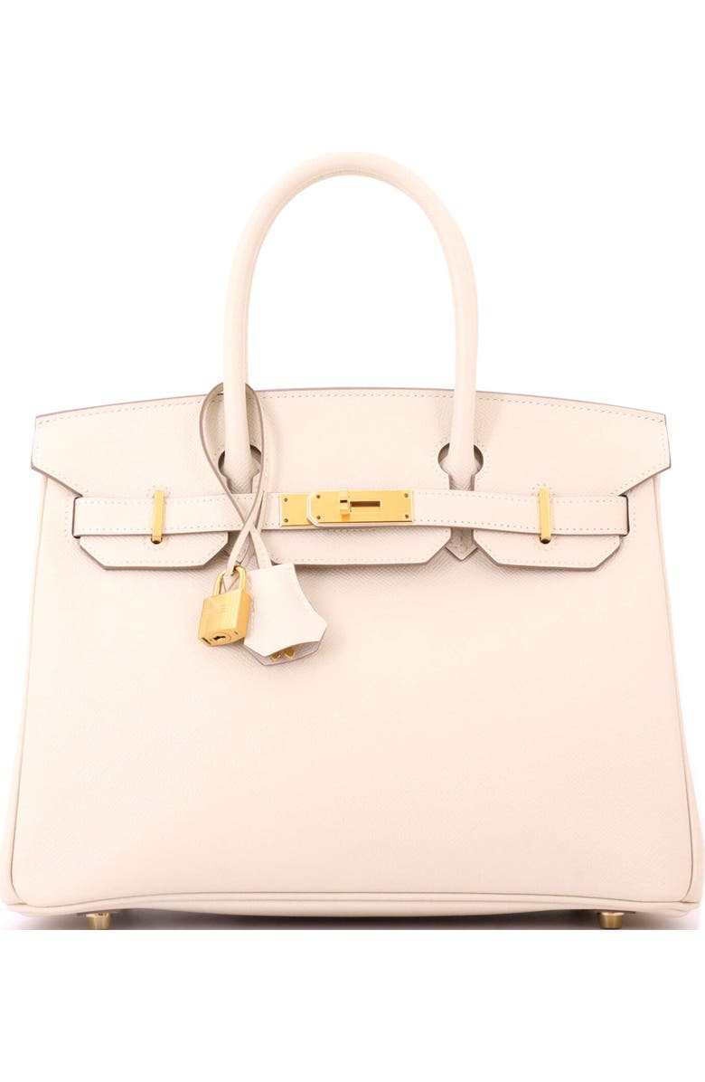Pre-Owned Hermes Birkin Handbag Light Epsom with Gold Hardware 30, Main, color, Craie