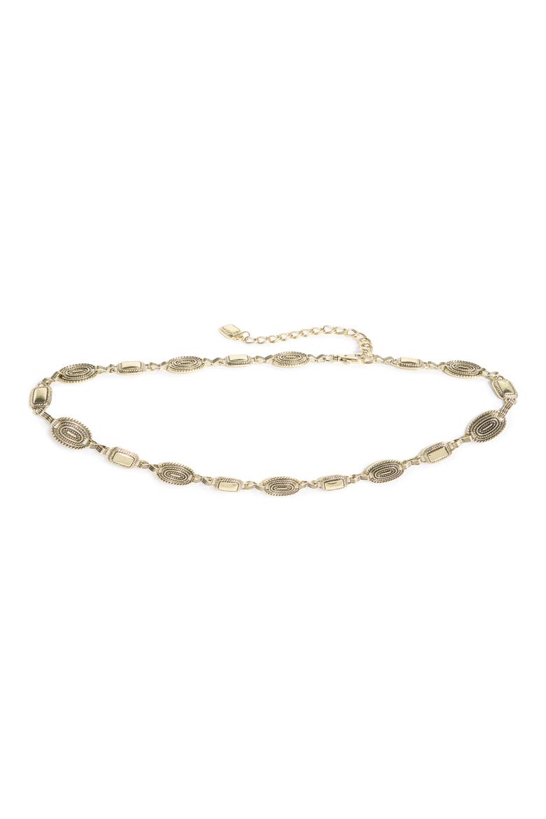 Mixed Braided Chain Belt, Main, color, GOLD