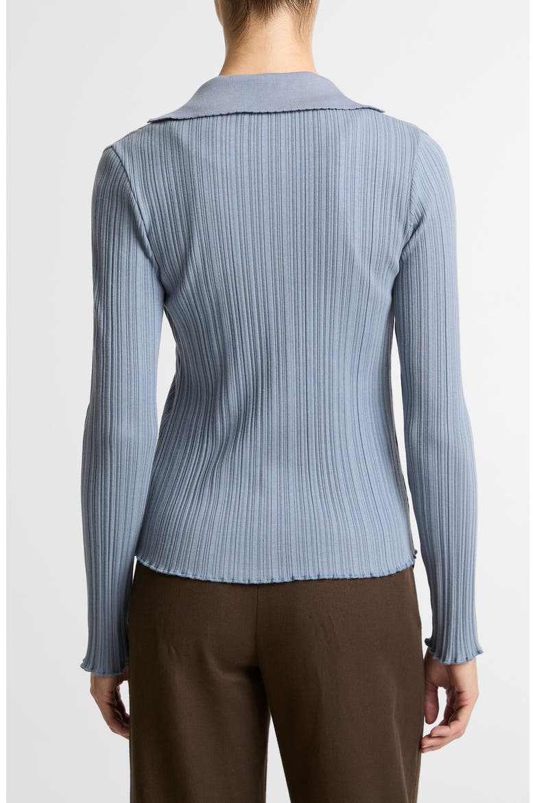 Johnny Collar Rib Cardigan, Alternate, color, AZUL