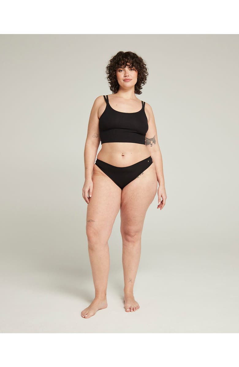 Nudea The Organic Cotton Easy Does It Bralette, Main, color, Black